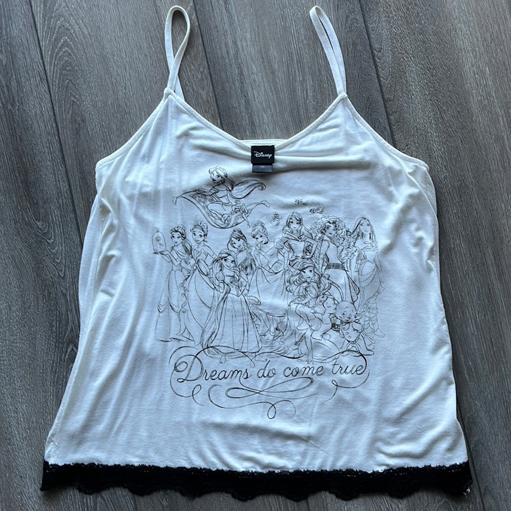 DISNEY | Princess Sketch Tank Top with Lace Trim
